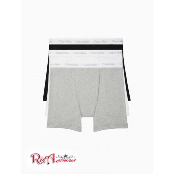 Мужское Нижнее белье (Big + Tall Cotton Classic 3-Pack Boxer Briefs) 61870-02 Черный/ Серый/ Белый