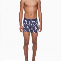 Мужское Нижнее белье (CK One Plush Boxer Brief) 61960-02 Синий Shadow