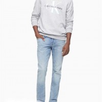 Чоловічий Світшот (Monogram Logo Crewneck Sweatshirt) 65840-02 Heroic Сірий Heather