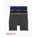 Мужское Нижнее белье CALVIN KLEIN (Pima Cotton 3-Pack Boxer Brief) 61810-02 Черный/Charcoal/Heather Мужское Нижнее белье CALVIN KLEIN (Pima Cotton 3-Pack Boxer Brief) 61810-02 Черный/Charcoal/Heather