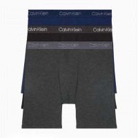 Мужское Нижнее белье (Pima Cotton 3-Pack Boxer Brief) 61810-02 Черный/Charcoal/Heather