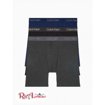 Мужское Нижнее белье (Pima Cotton 3-Pack Boxer Brief) 61810-02 Черный/Charcoal/Heather
