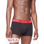 Мужские Трусы CALVIN KLEIN (Cotton Stretch 3-Pack Low Rise Trunk) 65760-02 Berry/Aspen/Синий