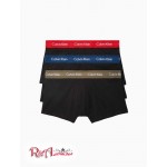 Мужские Трусы CALVIN KLEIN (Cotton Stretch 3-Pack Low Rise Trunk) 65760-02 Berry/Aspen/Синий