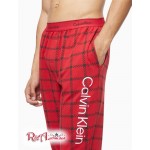 Мужские Джоггеры CALVIN KLEIN (Windowpane Sleep Joggers) 61790-02 Windowpane Printed Rustic Красный