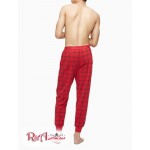 Мужские Джоггеры CALVIN KLEIN (Windowpane Sleep Joggers) 61790-02 Windowpane Printed Rustic Красный