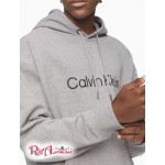 Мужское Худи CALVIN KLEIN (Relaxed Fit Logo French Terry Hoodie) 62630-02 Medium Серый Heather