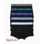 Мужские Трусы CALVIN KLEIN (Cotton Classic Fit 5-Pack Trunk) 46810-02 Черный W/ Мульти Синий