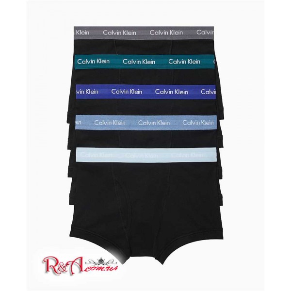 Мужские Трусы CALVIN KLEIN (Cotton Classic Fit 5-Pack Trunk) 46810-02 Черный W/ Мульти Синий