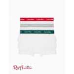 Мужские Трусы CALVIN KLEIN (Cotton Classic Fit 3-Pack Trunk) 61851-02 Белый/Красный/Серый/Зеленый