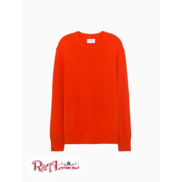 Мужской Свитер CALVIN KLEIN (Recycled Cashmere Wool Blend Crewneck Sweater) 62551-02 Оранжевый