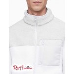 Мужская Куртка CALVIN KLEIN (Performance Polar Fleece Colorblock Jacket) 62571-02 Белый/ Stone Серый