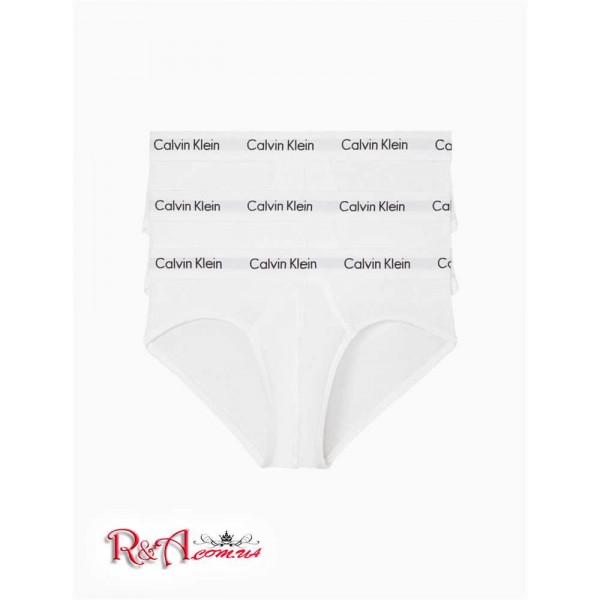 Мужское Нижнее белье CALVIN KLEIN (Cotton Stretch 3-Pack Hip Brief) 61831-02 Белый