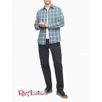 Мужская Рубашка (Plaid Grid Button Down Shirt) 62562-02 Темный Slate