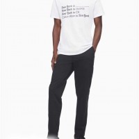 Чоловіча Футболка (CK NY Logo Crewneck T-Shirt) 61682-02 Brillant Білий