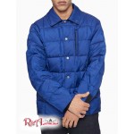 Мужская Куртка CALVIN KLEIN (Reversible Water-Resistant Quilted Logo Coach Jacket) 62442-02 Черный/Синий
