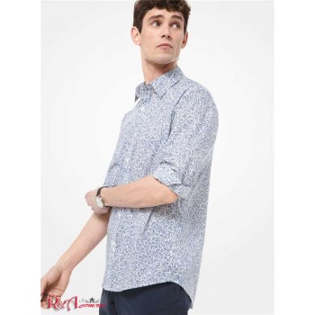 Чоловіча Сорочка (Slim-Fit Botanical-Print Cotton Shirt) 48712-05 опівночі