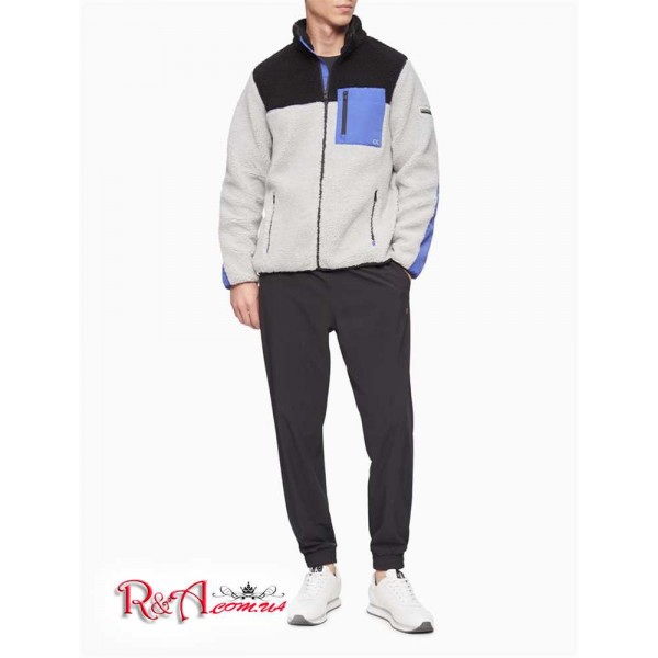 Мужская Куртка CALVIN KLEIN (Performance Polar Fleece Colorblock Jacket) 62572-02 Серый/ Черный/ Royal Синий