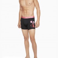 Чоловічий Нижня Білизна (CK ONE Glitter Micro Boxer Brief) 65842-02 Чорний W/ Троянда Graphic