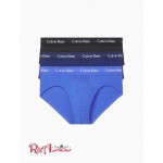 Мужское Нижнее белье CALVIN KLEIN (Cotton Stretch 3-Pack Hip Brief) 61832-02 Черный/ Синий Мульти