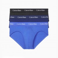 Чоловічий Нижня Білизна (Cotton Stretch 3-Pack Hip Brief) 61832-02 Чорний/ Синій Мульті