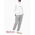 Мужской Свитшот CALVIN KLEIN (Relaxed Fit Logo French Terry 1/4 Zip Sweatshirt) 62633-02 Блестящий Белый