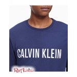 Мужской Свитшот CALVIN KLEIN (Intense Power Logo Sleep Sweatshirt) 61783-02 Синий Shadow/Белый