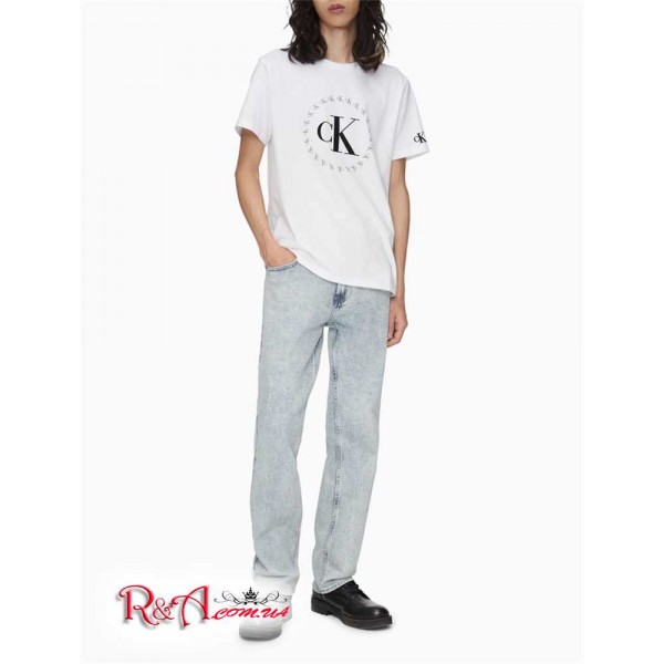 Мужская Футболка CALVIN KLEIN (Circle Monogram Logo T-Shirt) 65743-02 Белый