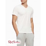 Мужская Футболка CALVIN KLEIN (Cotton Classic Slim Fit 5-Pack V-Neck T-Shirt) 46423-02 Белый/ Серый Heather