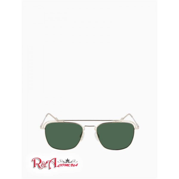 Мужские Солнцезащитные Очки CALVIN KLEIN (Rectangle Pilot Sunglasses) 63153-02 Золотой/ Изумрудный