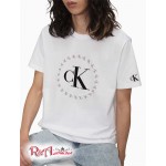 Мужская Футболка CALVIN KLEIN (Circle Monogram Logo T-Shirt) 65743-02 Белый