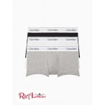 Чоловічі Труси CALVIN KLEIN (Modern Cotton Stretch 3 Pack Low Rise Trunk) 65763-02 Сірий Heather Чорний Білий