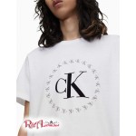 Мужская Футболка CALVIN KLEIN (Circle Monogram Logo T-Shirt) 65743-02 Белый