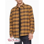 Мужская Рубашка CALVIN KLEIN (Heavy Flannel Plaid Pocket Shirt) 62564-02 Otter