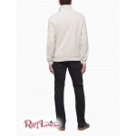 Мужской Свитшот CALVIN KLEIN (Relaxed Fit Logo French Terry 1/4 Zip Sweatshirt) 62634-02 Feather Серый