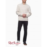 Мужской Свитшот CALVIN KLEIN (Relaxed Fit Logo French Terry 1/4 Zip Sweatshirt) 62634-02 Feather Серый