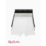 Мужское Нижнее белье CALVIN KLEIN (Cotton Classic Fit 3-Pack Boxer Brief) 46415-02 Серый Heather Белый Черный