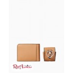 Мужской Бумажник CALVIN KLEIN (Saffiano Leather Bifold Wallet + Airpods Case Gift Set) 65855-02 Cuoio