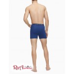 Мужское Нижнее белье CALVIN KLEIN (Cotton Classic Fit 3-Pack Boxer Brief) 46805-02 Medieval Синий Minnow Синий Bay