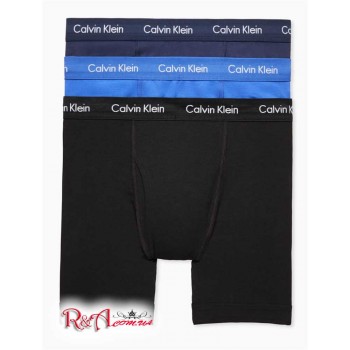 Мужское Нижнее белье (Cotton Stretch 3-Pack Boxer Brief) 61815-02 Черный Кобальтy Синий Синий Shadow