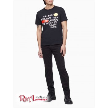 Мужская Футболка (205 CK Logo Crewneck T-Shirt) 62586-02 Черный Beauty