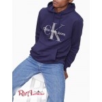 Мужское Худи CALVIN KLEIN (Monogram Logo Fleece Hoodie) 62636-02 Peacoat