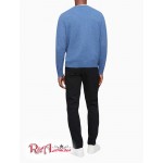 Мужской Свитер CALVIN KLEIN (Merino Wool Crewneck Sweater) 62546-02 Серый Синий