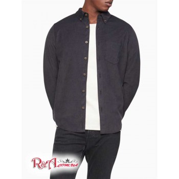 Мужская Рубашка (Corduroy Patch Pocket Button Down Shirt) 62566-02 Черный Beauty