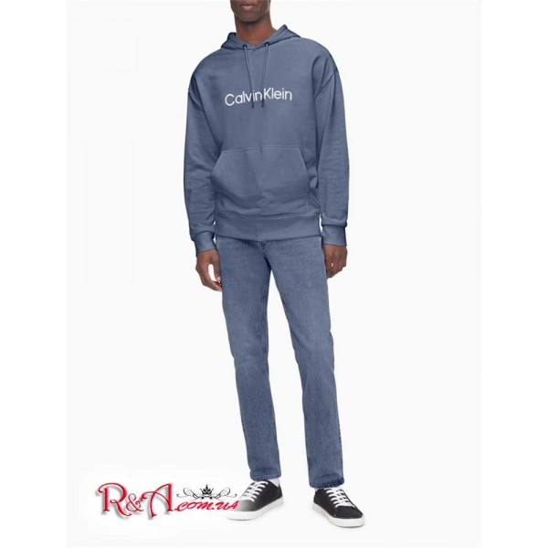 Мужское Худи CALVIN KLEIN (Relaxed Fit Logo French Terry Hoodie) 62627-02 Темный Slate