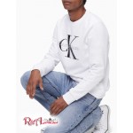 Чоловічий Світшот CALVIN KLEIN (Monogram Logo Crewneck Sweatshirt) 62617-02 Блискучий Білий