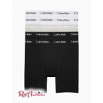 Мужское Нижнее белье CALVIN KLEIN (Cotton Stretch 5-Pack Boxer Brief) 45737-02 Серый Heather/Белый/Черный