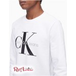 Чоловічий Світшот CALVIN KLEIN (Monogram Logo Crewneck Sweatshirt) 62617-02 Блискучий Білий