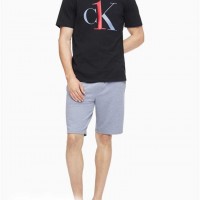 Чоловіча Футболка (CK ONE Crewneck T-Shirt) 65837-02 Чорний/Durango Синій/Rustic Червоний