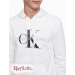 Мужское Худи CALVIN KLEIN (Monogram Logo Fleece Hoodie) 62637-02 Brillant Белый